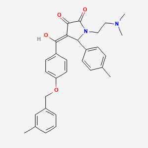 molecular formula C30H32N2O4 B13373742 1-[2-(dimethylamino)ethyl]-3-hydroxy-4-{4-[(3-methylbenzyl)oxy]benzoyl}-5-(4-methylphenyl)-1,5-dihydro-2H-pyrrol-2-one 