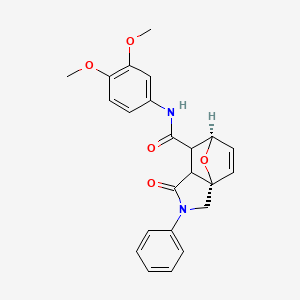 molecular formula C23H22N2O5 B13373784 (3aS,6R)-N-(3,4-dimethoxyphenyl)-1-oxo-2-phenyl-1,2,3,6,7,7a-hexahydro-3a,6-epoxyisoindole-7-carboxamide 