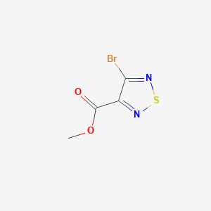 molecular formula C4H3BrN2O2S B133738 Methyl 4-bromo-1,2,5-thiadiazole-3-carboxylate CAS No. 152300-56-6