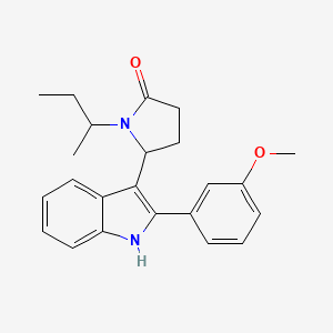 molecular formula C23H26N2O2 B13373813 1-sec-butyl-5-[2-(3-methoxyphenyl)-1H-indol-3-yl]-2-pyrrolidinone 
