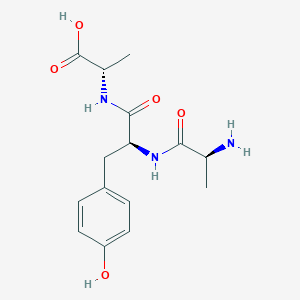 molecular formula C15H21N3O5 B1337382 H-Ala-Tyr-Ala-OH CAS No. 81075-03-8
