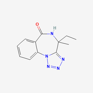 molecular formula C12H13N5O B13373833 4-ethyl-4-methyl-4,5-dihydro-6H-tetraazolo[1,5-a][1,4]benzodiazepin-6-one 