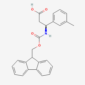 molecular formula C25H23NO4 B1337384 (S)-3-((((9H-Fluoren-9-yl)methoxy)carbonyl)amino)-3-(m-tolyl)propanoic acid CAS No. 501015-27-6