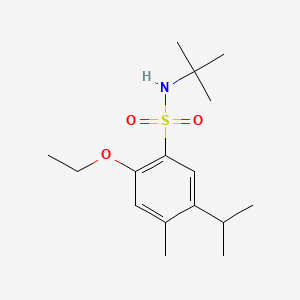 molecular formula C16H27NO3S B13373849 N-(tert-butyl)-2-ethoxy-5-isopropyl-4-methylbenzenesulfonamide 