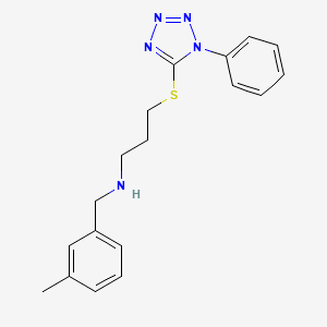 molecular formula C18H21N5S B13373869 N-(3-methylbenzyl)-N-{3-[(1-phenyl-1H-tetraazol-5-yl)sulfanyl]propyl}amine 