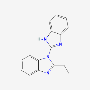 molecular formula C16H14N4 B13373890 2-ethyl-1,2'-bis(1H-benzimidazole) 