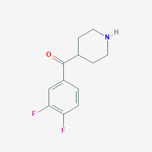molecular formula C12H13F2NO B133739 (3,4-Difluorophenyl)(piperidin-4-yl)methanone CAS No. 149452-43-7