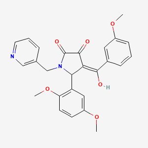 molecular formula C26H24N2O6 B13373914 5-(2,5-dimethoxyphenyl)-3-hydroxy-4-(3-methoxybenzoyl)-1-(3-pyridinylmethyl)-1,5-dihydro-2H-pyrrol-2-one 