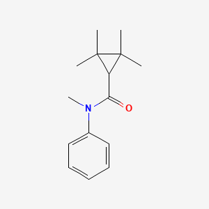 molecular formula C15H21NO B13373943 N,2,2,3,3-pentamethyl-N-phenylcyclopropanecarboxamide 