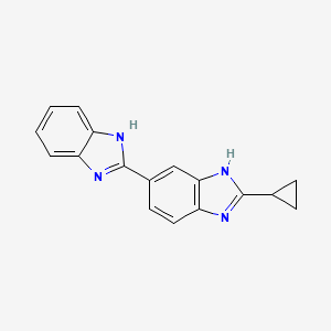 molecular formula C17H14N4 B13373966 2-cyclopropyl-5,2'-bis(1H-benzimidazole) 