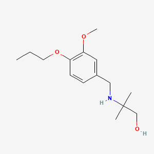 molecular formula C15H25NO3 B13373968 2-[(3-Methoxy-4-propoxybenzyl)amino]-2-methyl-1-propanol CAS No. 1092305-11-7