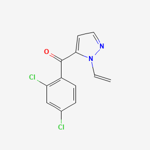molecular formula C12H8Cl2N2O B13373981 (2,4-dichlorophenyl)(1-vinyl-1H-pyrazol-5-yl)methanone 