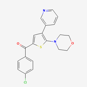 molecular formula C20H17ClN2O2S B13373986 (4-Chlorophenyl)[5-(4-morpholinyl)-4-(3-pyridinyl)-2-thienyl]methanone 