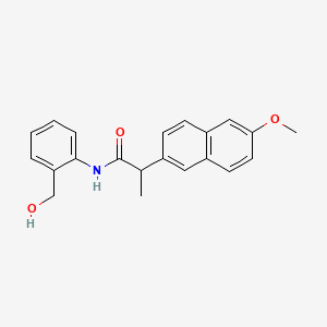 molecular formula C21H21NO3 B13374005 N-[2-(hydroxymethyl)phenyl]-2-(6-methoxy-2-naphthyl)propanamide 