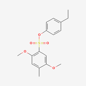molecular formula C17H20O5S B13374051 4-Ethylphenyl 2,5-dimethoxy-4-methylbenzenesulfonate 