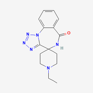 molecular formula C15H18N6O B13374077 1-Ethyl-5',6'-dihydrospiro(piperidine-4,4'-tetraazolo[1,5-a][1,4]benzodiazepine)-6'-one 