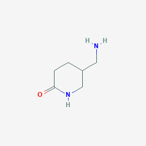 molecular formula C6H12N2O B1337409 5-(氨甲基)哌啶-2-酮 CAS No. 339182-26-2