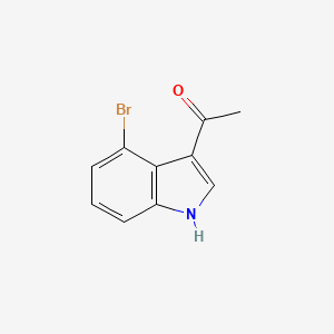 molecular formula C10H8BrNO B1337417 1-(4-溴-1H-吲哚-3-基)乙酮 CAS No. 195874-03-4