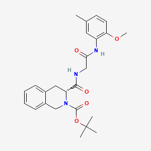 molecular formula C25H31N3O5 B13374213 tert-butyl 3-({[2-(2-methoxy-5-methylanilino)-2-oxoethyl]amino}carbonyl)-3,4-dihydro-2(1H)-isoquinolinecarboxylate 
