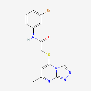 molecular formula C14H12BrN5OS B13374216 N-(3-bromophenyl)-2-[(7-methyl[1,2,4]triazolo[4,3-a]pyrimidin-5-yl)sulfanyl]acetamide 