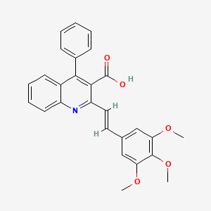 molecular formula C27H23NO5 B13374241 4-Phenyl-2-[2-(3,4,5-trimethoxyphenyl)vinyl]-3-quinolinecarboxylic acid 