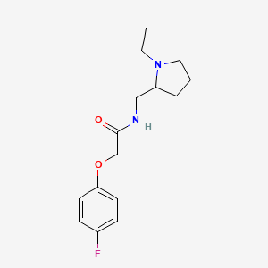 molecular formula C15H21FN2O2 B13374248 N-[(1-ethyl-2-pyrrolidinyl)methyl]-2-(4-fluorophenoxy)acetamide 