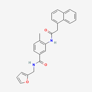 molecular formula C25H22N2O3 B13374349 N-(2-furylmethyl)-4-methyl-3-[(1-naphthylacetyl)amino]benzamide 