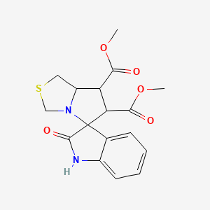 molecular formula C17H18N2O5S B13374404 Dimethyl 1,1',2,6',7',7'a-hexahydro-2-oxospiro(indole-3,5'-pyrrolo[1,2-c][1,3]thiazole)-6',7'-dicarboxylate 