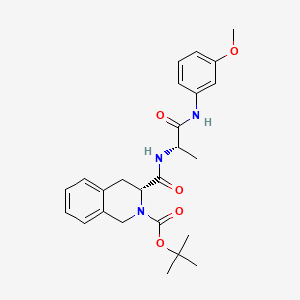 molecular formula C25H31N3O5 B13374432 tert-butyl 3-({[2-(3-methoxyanilino)-1-methyl-2-oxoethyl]amino}carbonyl)-3,4-dihydro-2(1H)-isoquinolinecarboxylate 