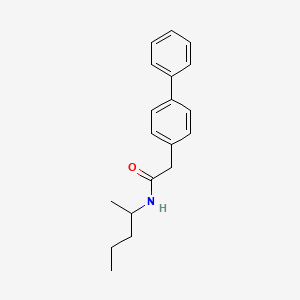 molecular formula C19H23NO B13374460 2-[1,1'-biphenyl]-4-yl-N-(1-methylbutyl)acetamide 