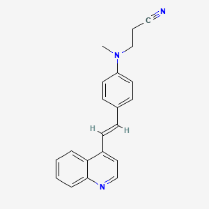 molecular formula C21H19N3 B13374474 3-{Methyl-4-[2-(4-quinolinyl)vinyl]anilino}propanenitrile 