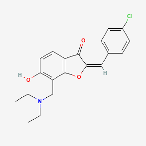 molecular formula C20H20ClNO3 B13374478 2-(4-chlorobenzylidene)-7-[(diethylamino)methyl]-6-hydroxy-1-benzofuran-3(2H)-one 