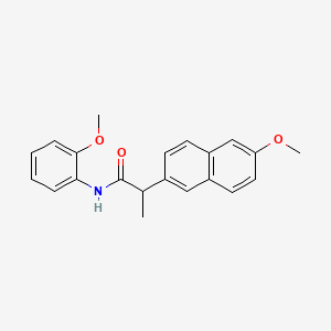 molecular formula C21H21NO3 B13374482 2-(6-methoxy-2-naphthyl)-N-(2-methoxyphenyl)propanamide 