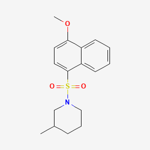molecular formula C17H21NO3S B13374590 Methyl 4-[(3-methyl-1-piperidinyl)sulfonyl]-1-naphthyl ether 