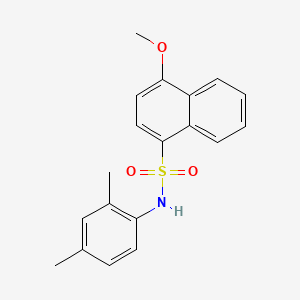 molecular formula C19H19NO3S B13374608 N-(2,4-dimethylphenyl)-4-methoxy-1-naphthalenesulfonamide 