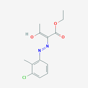 molecular formula C13H15ClN2O3 B13374620 (E)-ethyl 2-(2-(3-chloro-2-methylphenyl)hydrazono)-3-oxobutanoate 