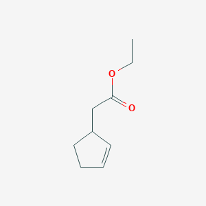 molecular formula C9H14O2 B1337465 ETHYL 2-(CYCLOPENT-2-EN-1-YL)ACETATE CAS No. 15848-49-4