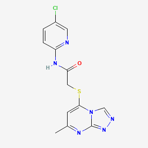 molecular formula C13H11ClN6OS B13374666 N-(5-chloro-2-pyridinyl)-2-[(7-methyl[1,2,4]triazolo[4,3-a]pyrimidin-5-yl)sulfanyl]acetamide 