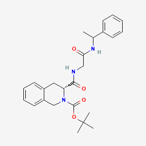 molecular formula C25H31N3O4 B13374701 tert-butyl 3-[({2-oxo-2-[(1-phenylethyl)amino]ethyl}amino)carbonyl]-3,4-dihydro-2(1H)-isoquinolinecarboxylate 