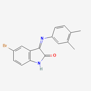 molecular formula C16H13BrN2O B13374723 5-Bromo-3-(3,4-dimethylanilino)indol-2-one 