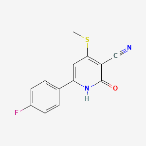 molecular formula C13H9FN2OS B13374727 6-(4-Fluorophenyl)-4-(methylsulfanyl)-2-oxo-1,2-dihydro-3-pyridinecarbonitrile 