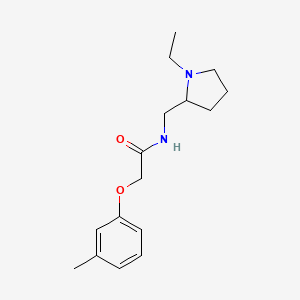molecular formula C16H24N2O2 B13374738 N-[(1-ethyl-2-pyrrolidinyl)methyl]-2-(3-methylphenoxy)acetamide 