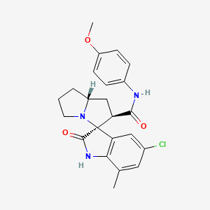 molecular formula C23H24ClN3O3 B13374764 N-(4-methoxyphenyl)-5-chloro-7-methyl-1,1',2,2',5',6',7',7'a-octahydro-2-oxospiro[indole-3,3'-pyrrolizine]-2'-carboxamide 