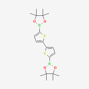 molecular formula C20H28B2O4S2 B1337477 5,5'-Bis(4,4,5,5-tetramethyl-1,3,2-dioxaborolan-2-yl)-2,2'-bithiophene CAS No. 239075-02-6