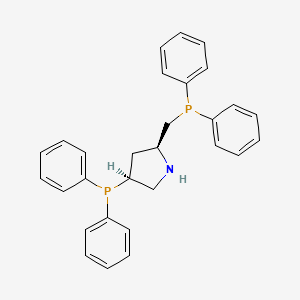 molecular formula C29H29NP2 B1337478 (2S,4S)-(-)-4-Diphenylphosphino-2-(diphenylphosphinomethyl)pyrrolidine CAS No. 61478-29-3