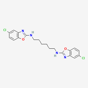 molecular formula C20H20Cl2N4O2 B13374838 N~1~,N~6~-bis(5-chloro-1,3-benzoxazol-2-yl)-1,6-hexanediamine 