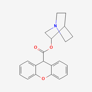 molecular formula C21H21NO3 B13374858 1-azabicyclo[2.2.2]oct-3-yl 9H-xanthene-9-carboxylate 