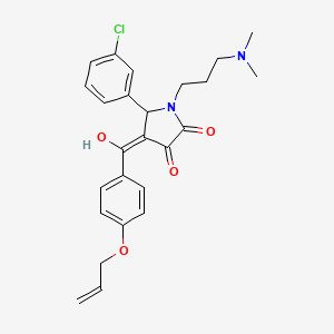 molecular formula C25H27ClN2O4 B13374861 4-[4-(allyloxy)benzoyl]-5-(3-chlorophenyl)-1-[3-(dimethylamino)propyl]-3-hydroxy-1,5-dihydro-2H-pyrrol-2-one 