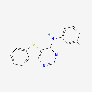 molecular formula C17H13N3S B13374866 N-[1]benzothieno[3,2-d]pyrimidin-4-yl-N-(3-methylphenyl)amine 