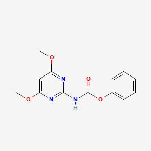 molecular formula C13H13N3O4 B1337488 Phenyl N-(4,6-dimethoxypyrimidin-2-yl)carbamate CAS No. 89392-03-0